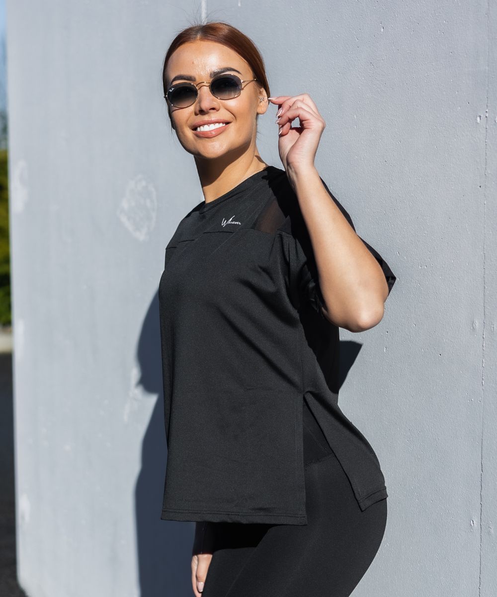 Wherever Black Loose Fit Tee Top