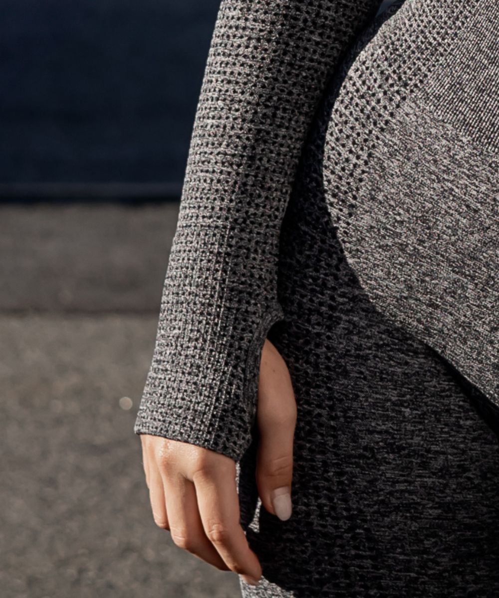 Wherever Grey Motion Crop Longsleeve