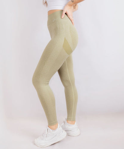 Wherever Avocado Green Solid Tights 2.0