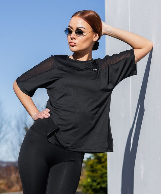 Wherever Black Loose Fit Tee Top