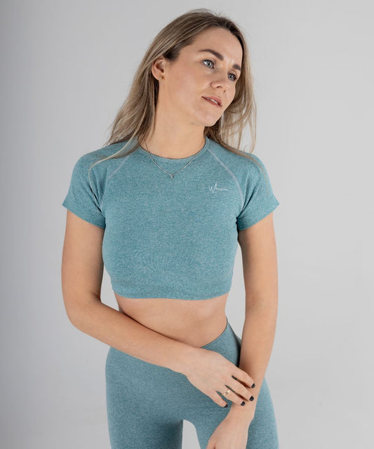 Wherever Spot On Green Crop Top