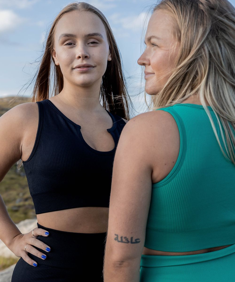 Wherever Black Ribbed Seamless Crop Top