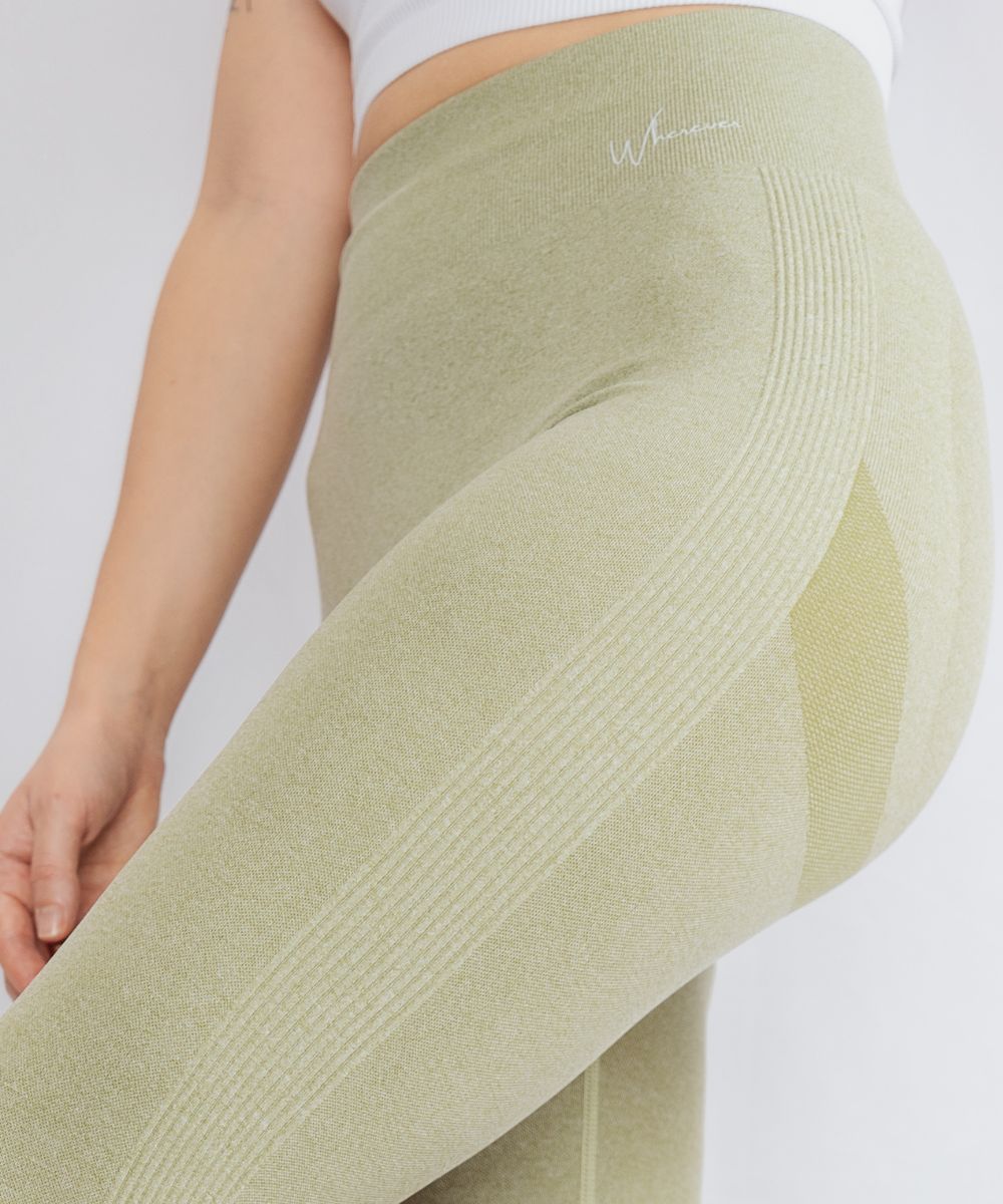 Wherever Avocado Green Solid Tights 2.0